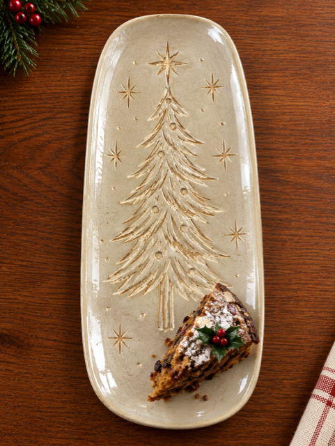 Winter Workshop: Serving platter with sgraffito❄️