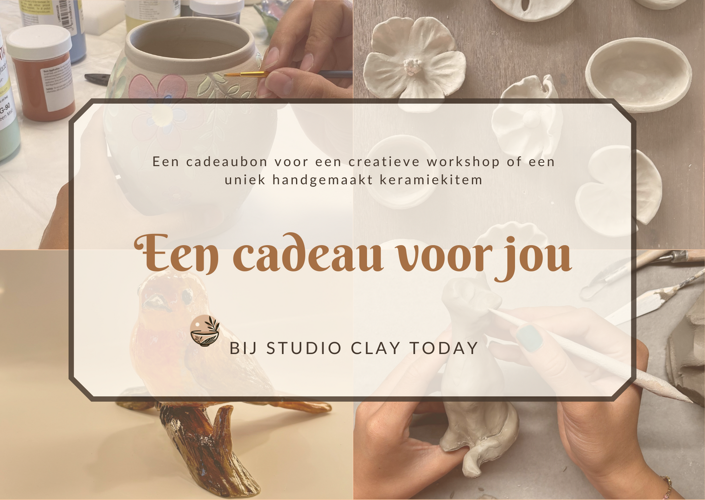 Digitale cadeaubon voor keramiek workshops en handgemaakte items